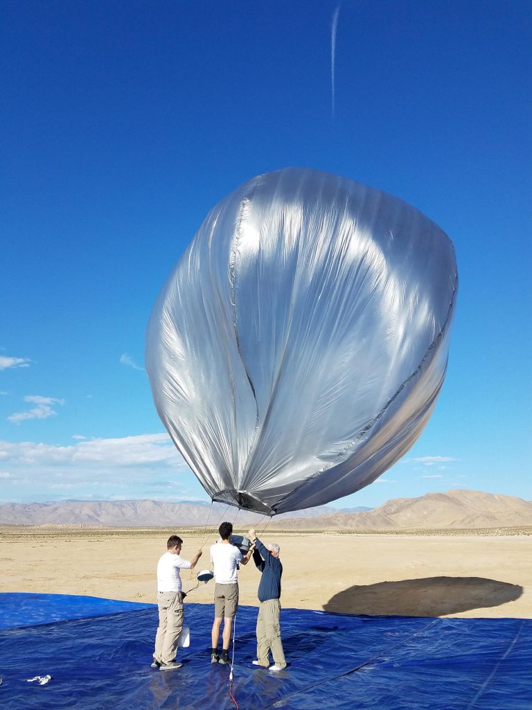 Heliotrope Balloons Prepared for Flight