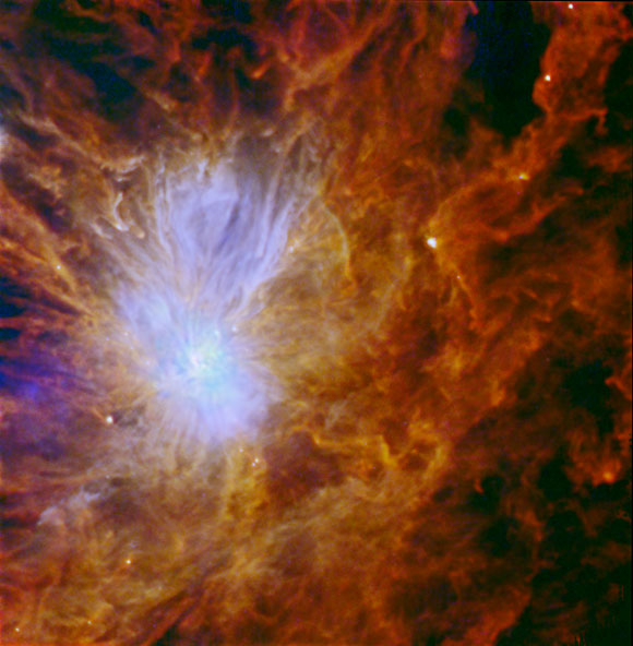 Herschel Space Observatory Views Feathery Filaments in Mon R2