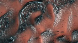 HiRISE Image of Snowy Dunes on Mars