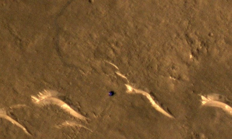 El Orbitador de Reconocimiento de Marte de la NASA toma fotografías del rover de China desde el espacio