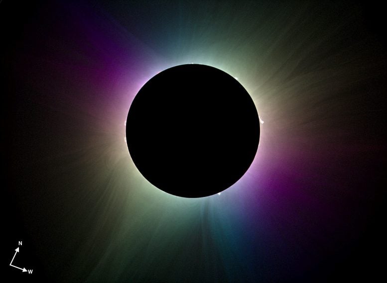 High Res Processed Image of the April 8 Eclipse