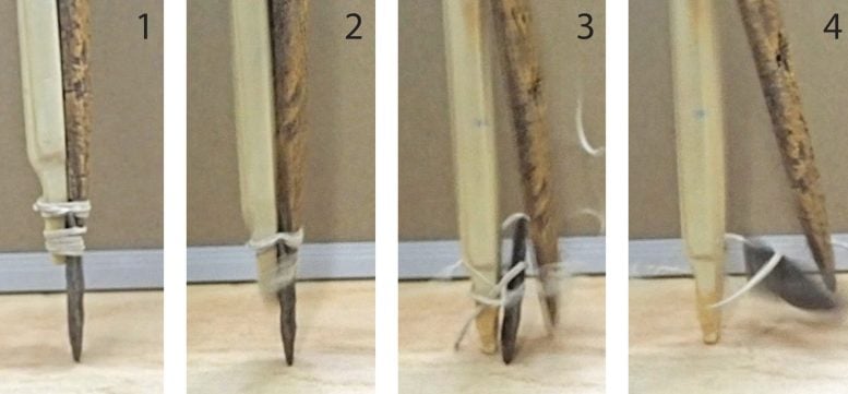 High Speed Camera Images of Force Test of Clovis Pointed Spear