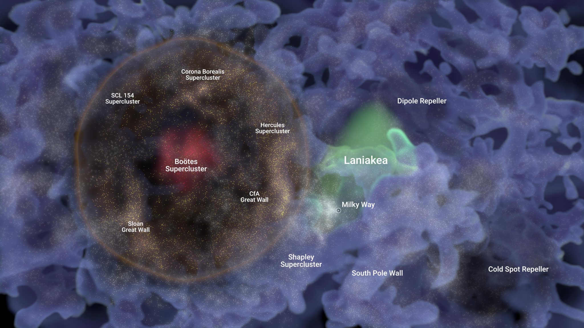 Hoʻoleilana Vast Bubble of Galaxies