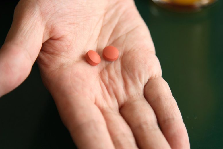 Holding Ibuprofen Tablets