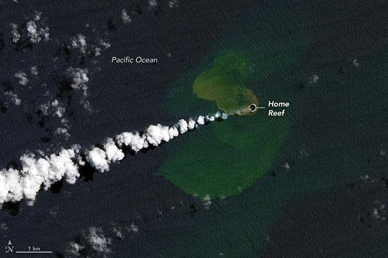 Aparece una nueva isla en el Océano Pacífico