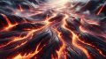Hot Lava Magma Close Art Concept Illustration
