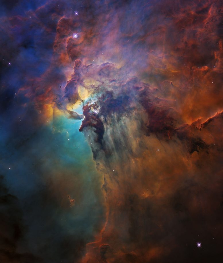 Hubble 28th Anniversary View of Lagoon Nebula