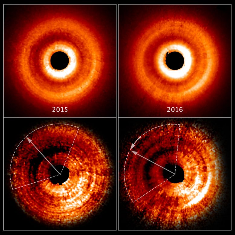 Hubble Captures ‘Shadow Play’ Caused by Possible Planet