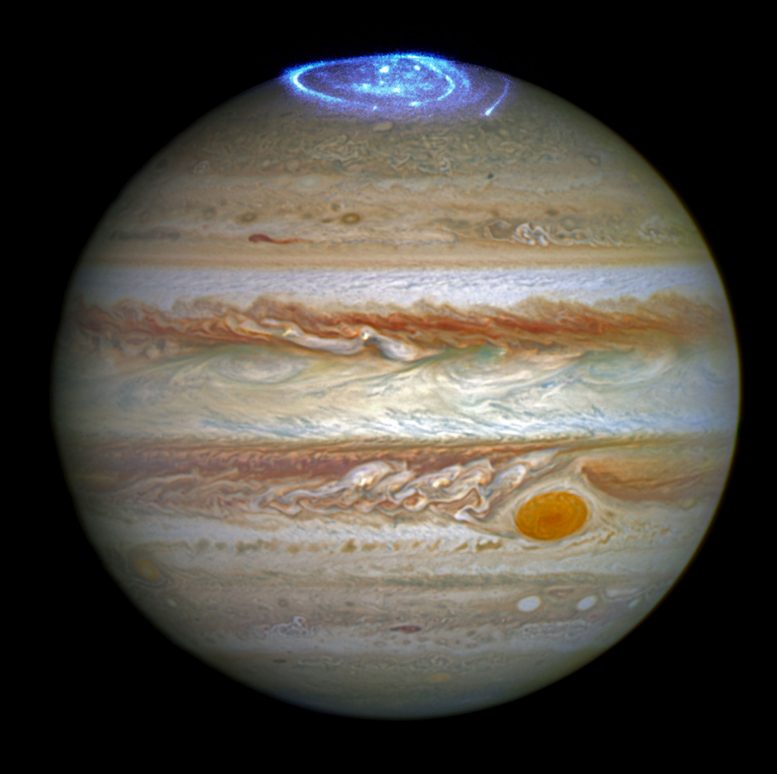 Hubble Captures Vivid Auroras in Jupiter’s Atmosphere