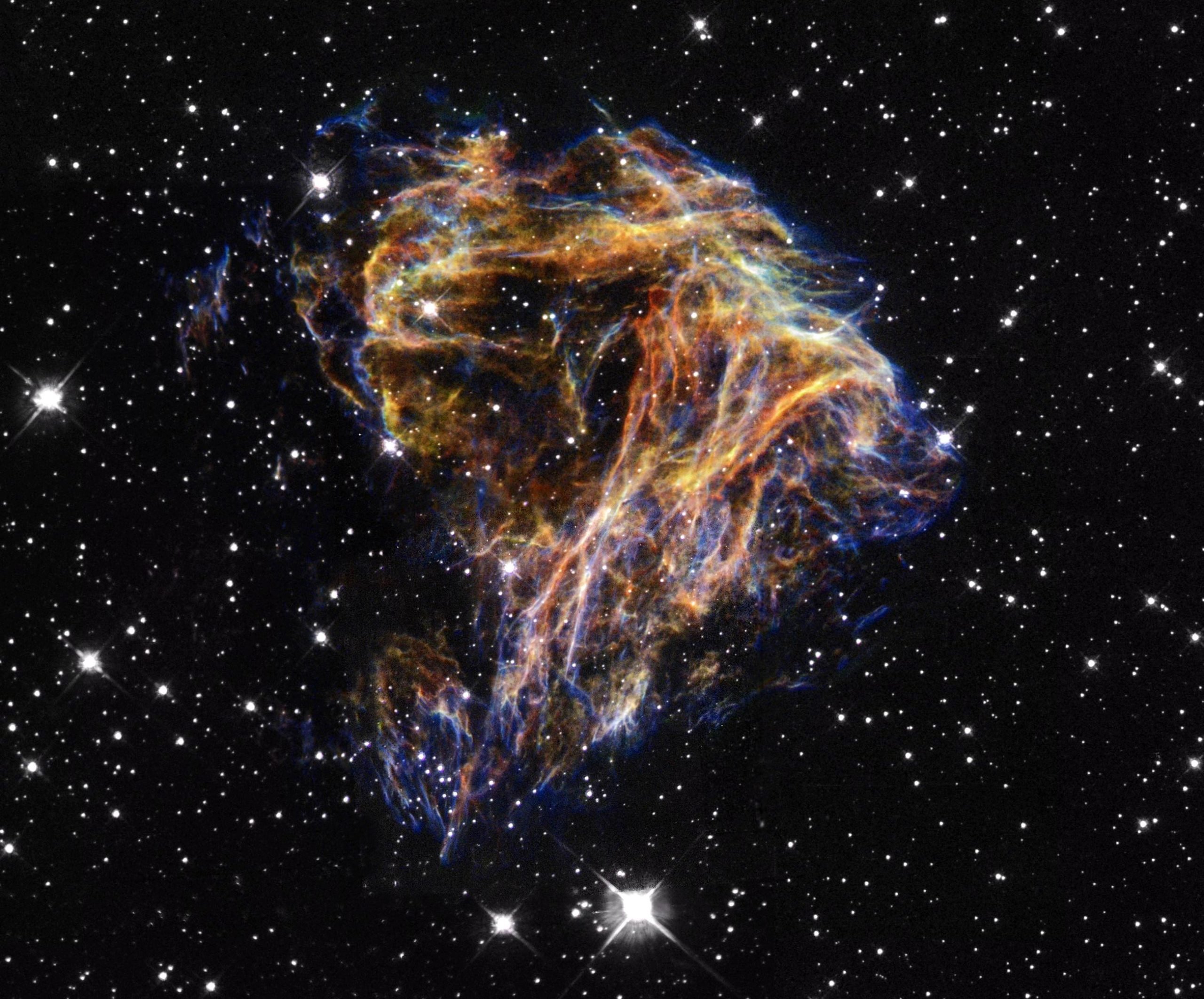 Oszałamiający widok eksplozji gwiazdy w Wielkim Obłoku Magellana z Hubble'a