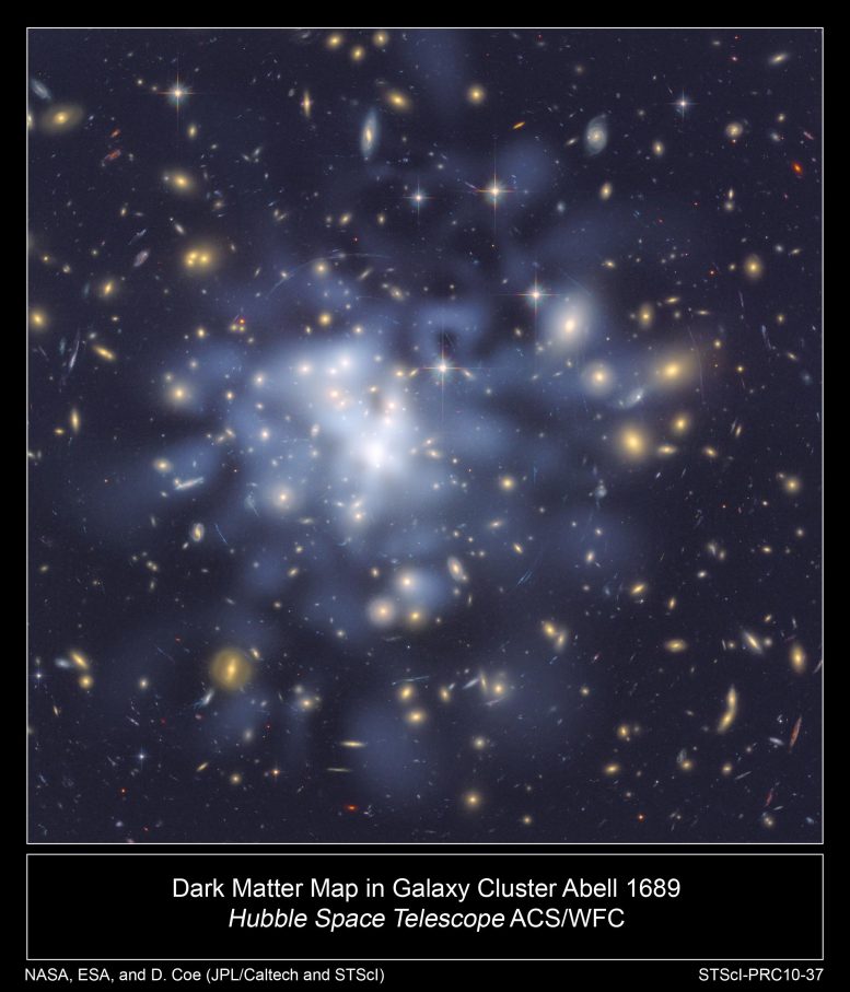 Hubble Dark Matter Map Abell 1689
