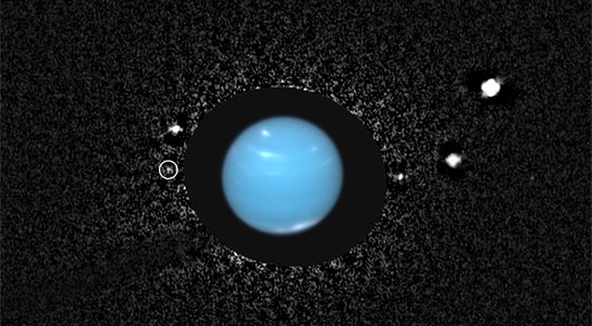 Hubble Image Reveals Neptunes Lost Inner Moon