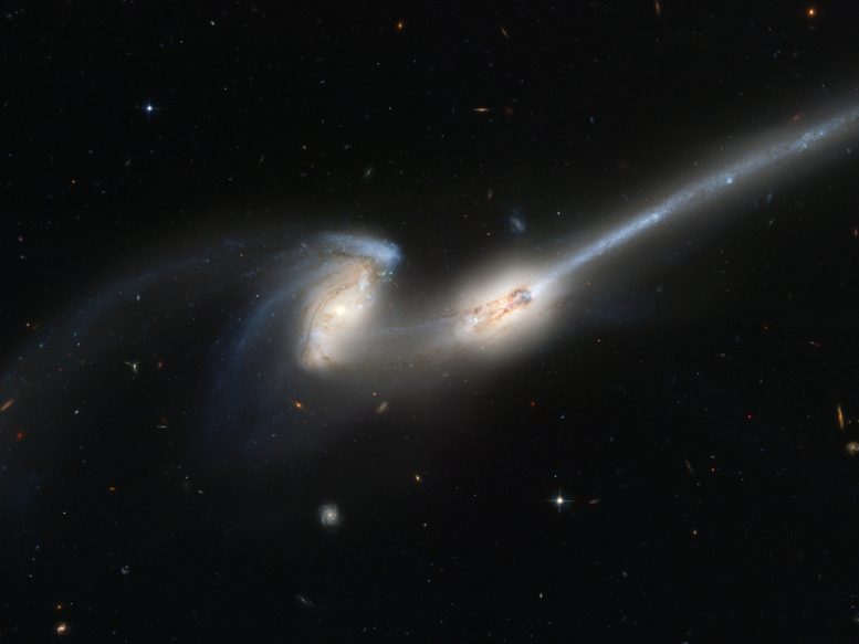 Hubble Image of Colliding Galaxies Nicknamed The Mice
