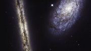 Hubble Image of Spiral Galaxies NGC 4302 and NGC 4298