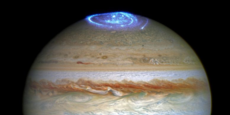 Hubble Jupiter Aurora Crop