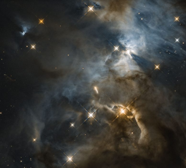Hubble Reveals a Giant Cosmic Bat Shadow