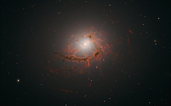 Hubble Sees Dusty Filaments in NGC 4696