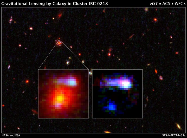 Hubble Shows Farthest Lensing Galaxy Yields Clues to Early Universe 