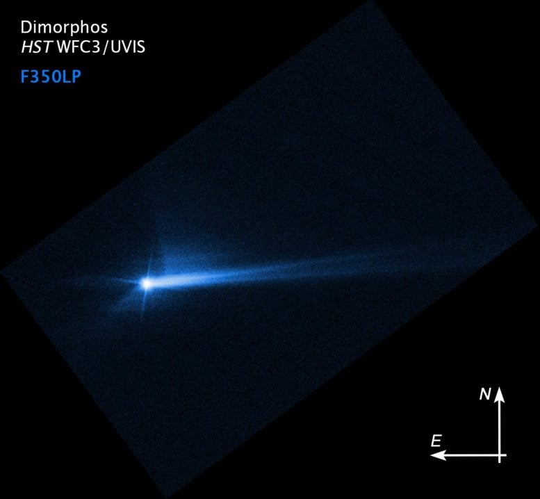 Hubble Space Telescope Dimorphos Asteroid After DART Impact
