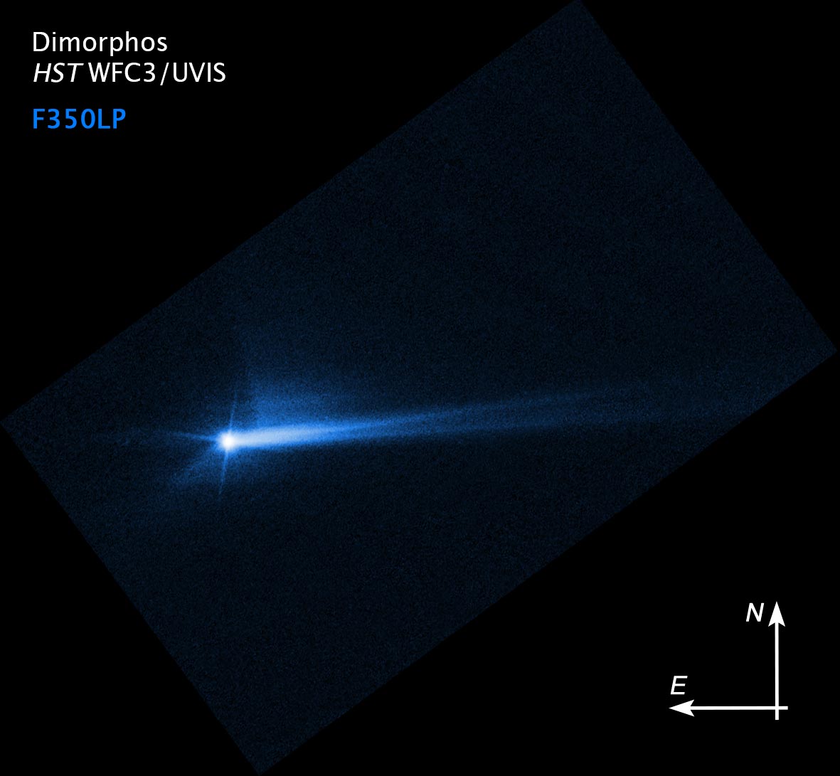 Telescopul spațial Hubble Dimorphos Asteroid după efectul DART