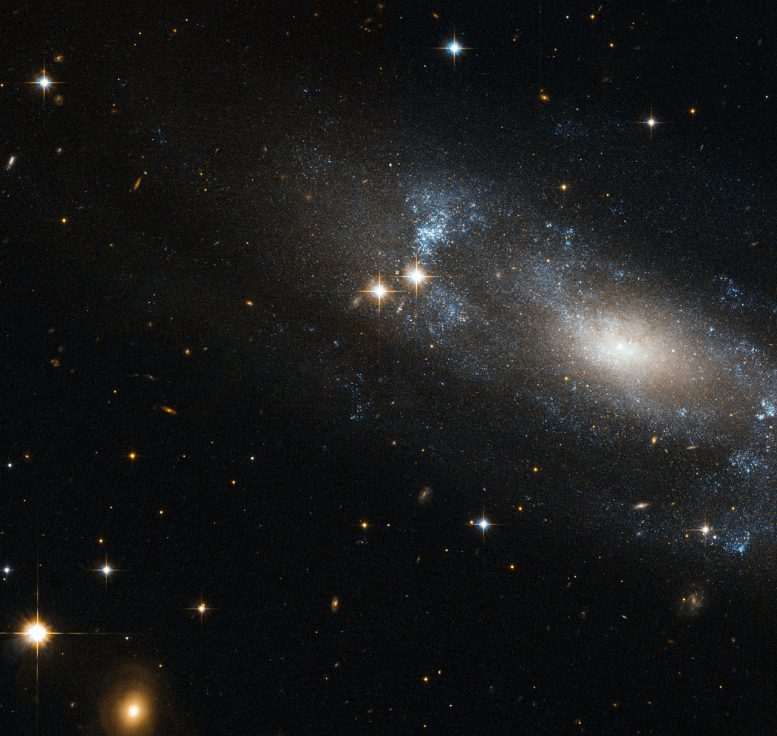 Hubble Space Telescope has spotted the spiral galaxy ESO 499-G37