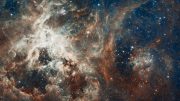 Hubble Space Telescope image of a raucous stellar breeding ground in 30 Doradus