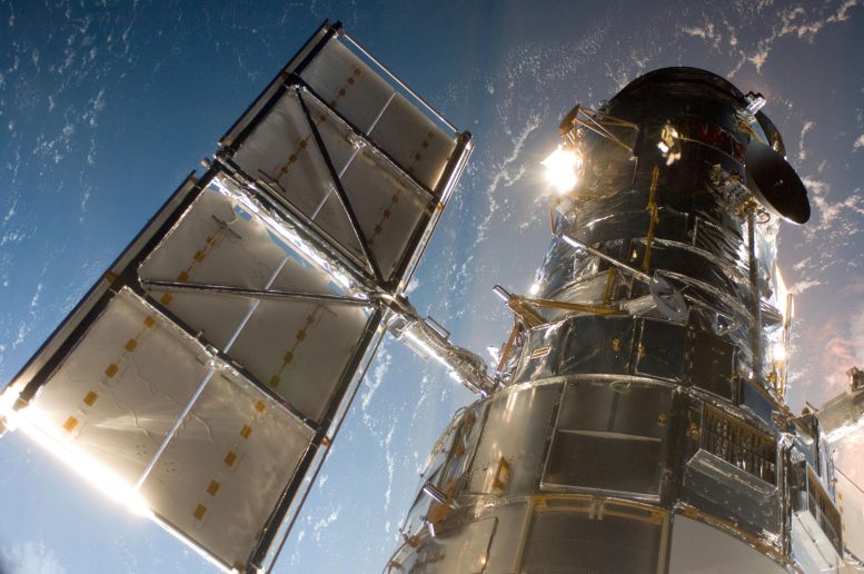 Telescopul spațial Hubble pe orbită