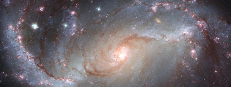 Hubbleova spirální galaxie NGC 1672