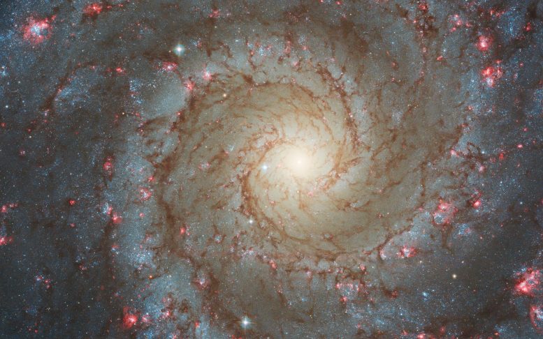 Hubbleova spirální galaxie NGC 628