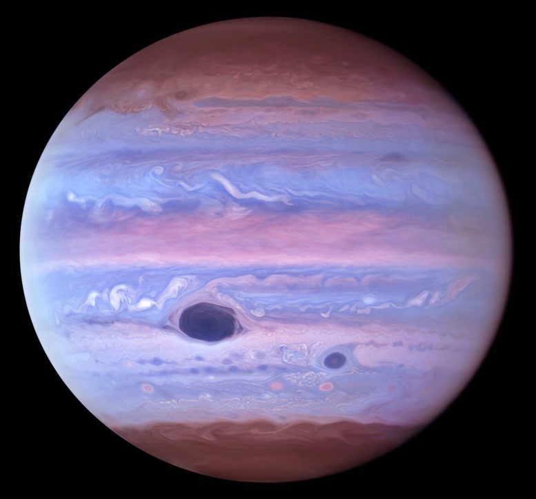 Vista ultravioleta del Hubble de Júpiter