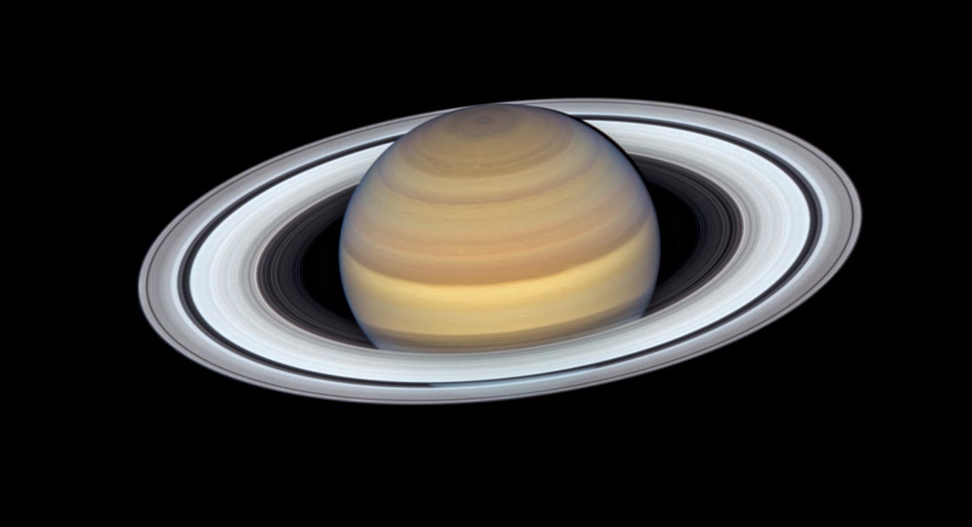 Vista Hubble di Saturno 2019