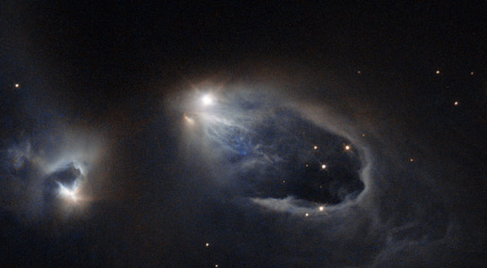 Hubble Views A  Stellar Sneezing Fit