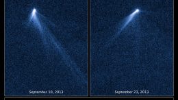 Hubble Views Asteroid with Six Comet Like Tails