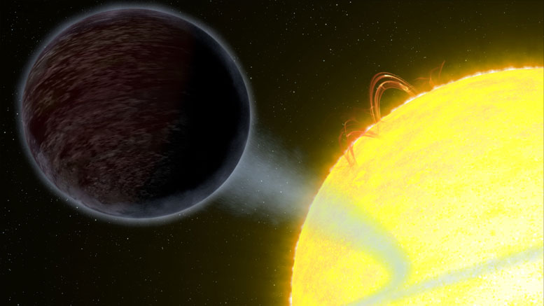 Hubble Views Blistering Pitch-Black Planet WASP-12b