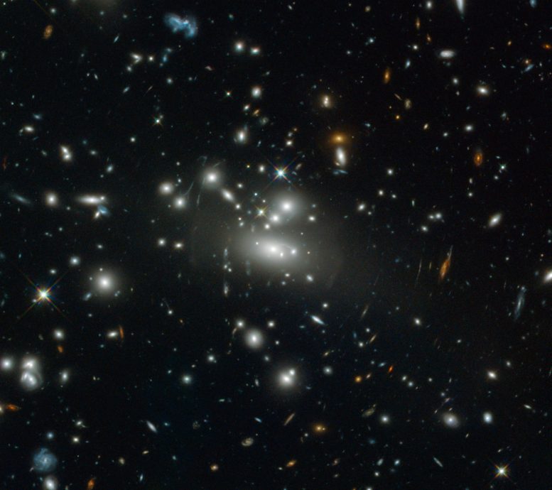 Hubble Views Galaxy Cluster Abell S1077