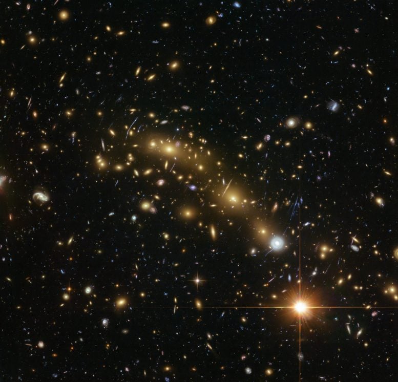 Hubble Views Galaxy Cluster MCS J0416 1 2403