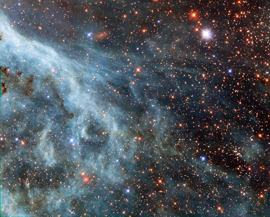Hubble Views Turquoise Tinted Plumes in the Large Magellanic Cloud