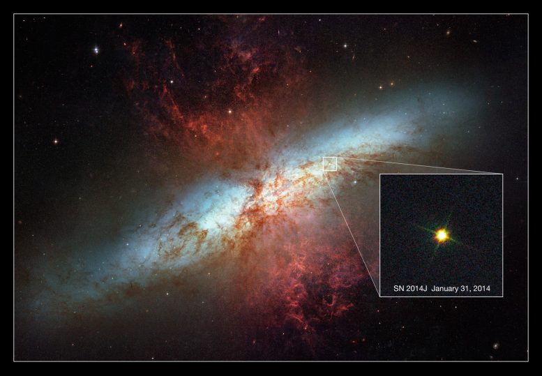 Hubble Views a New Supernova in Messier 82