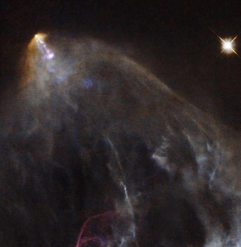 Hubble Views a Young Star