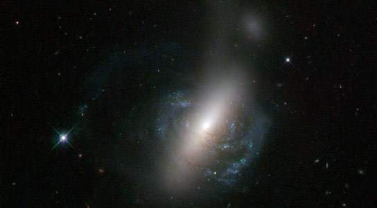 Hubble Views an Ongoing Cosmic Collision