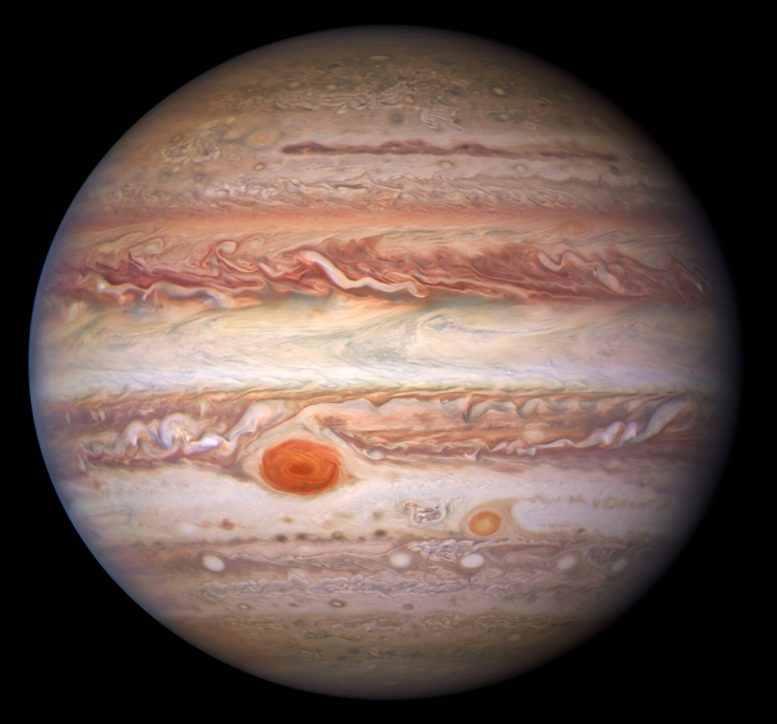 Vista visible del Hubble de Júpiter
