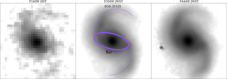 허블 웹 우주 망원경 은하 EGS 31125