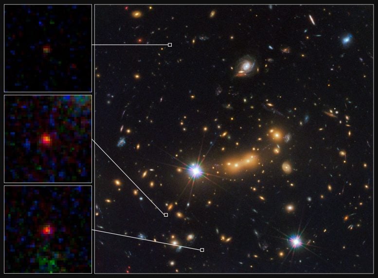 Hubble spots three magnified views of most distant known galaxy