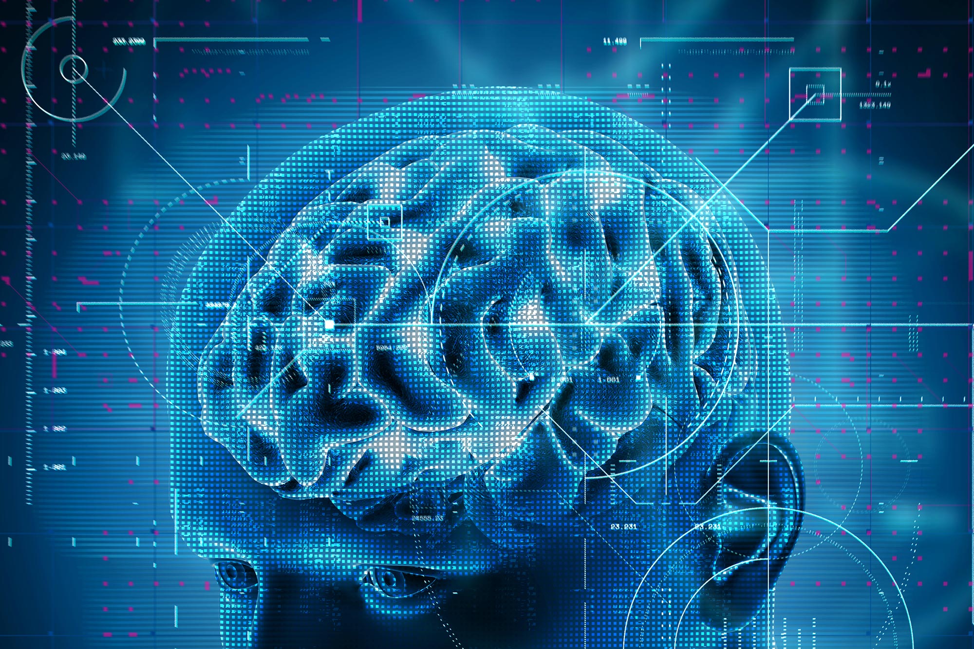 Ilustrație a tehnologiei de îmbunătățire a creierului uman