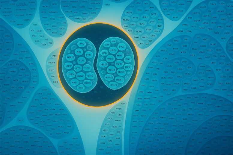 Human Cell Map Art Concept