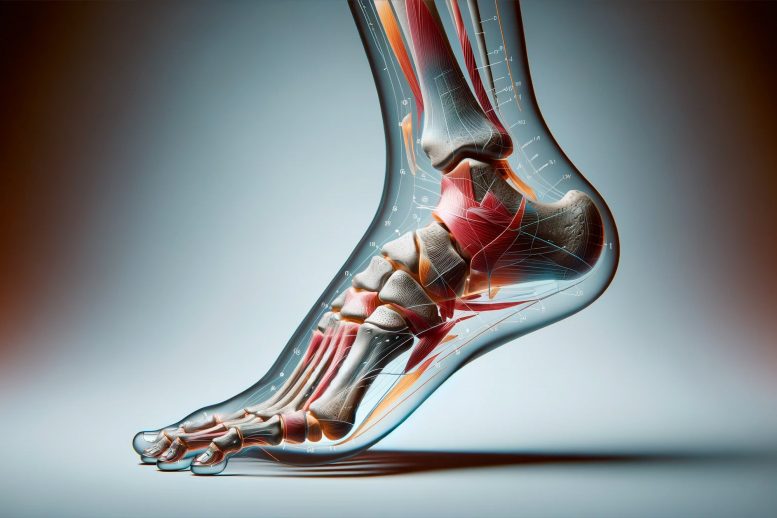 Human Foot Biomechanics Anatomy Illustration