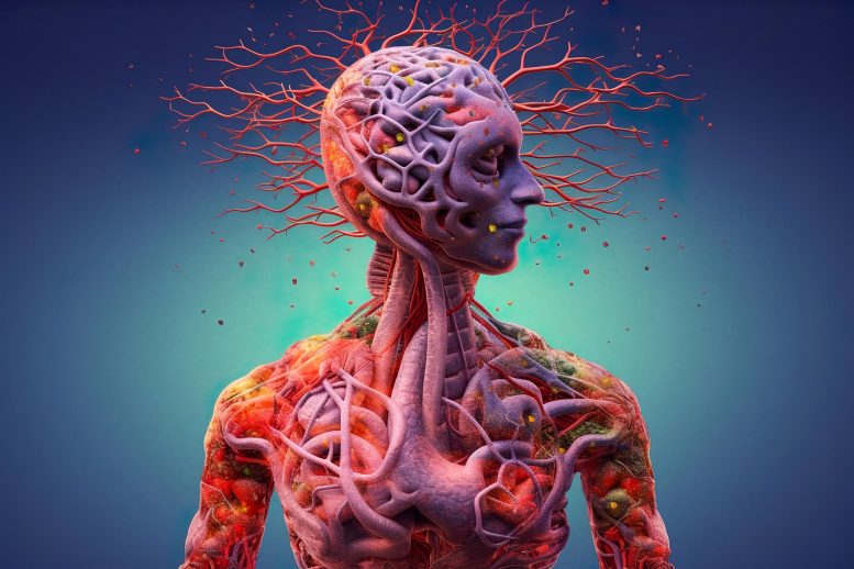 Human Gut Brain Connection Concept