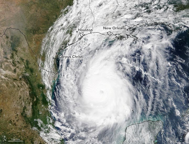 Hurricane Delta October 8 Annotated