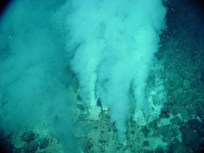 Hydrothermal Vent Releasing Mineral Rich Hot Water