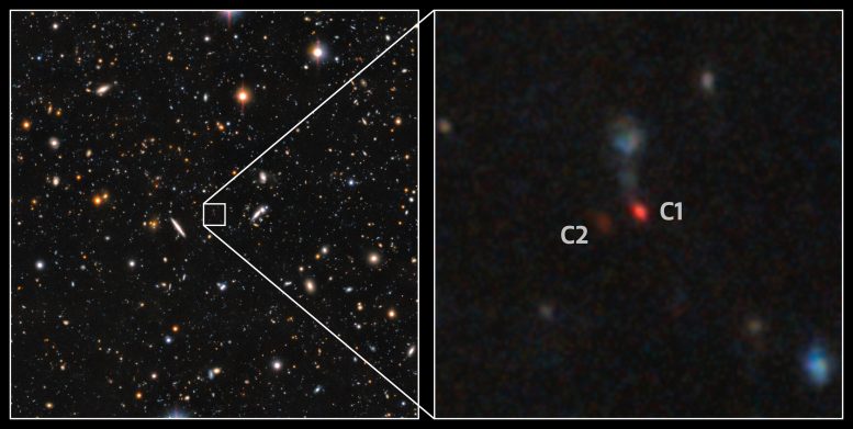 Hyper Suprime-Cam Image of Most Distant Pair of Merging Quasars